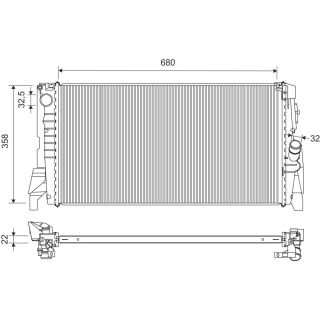 Radiatorius, variklio aušinimas VALEO 701448