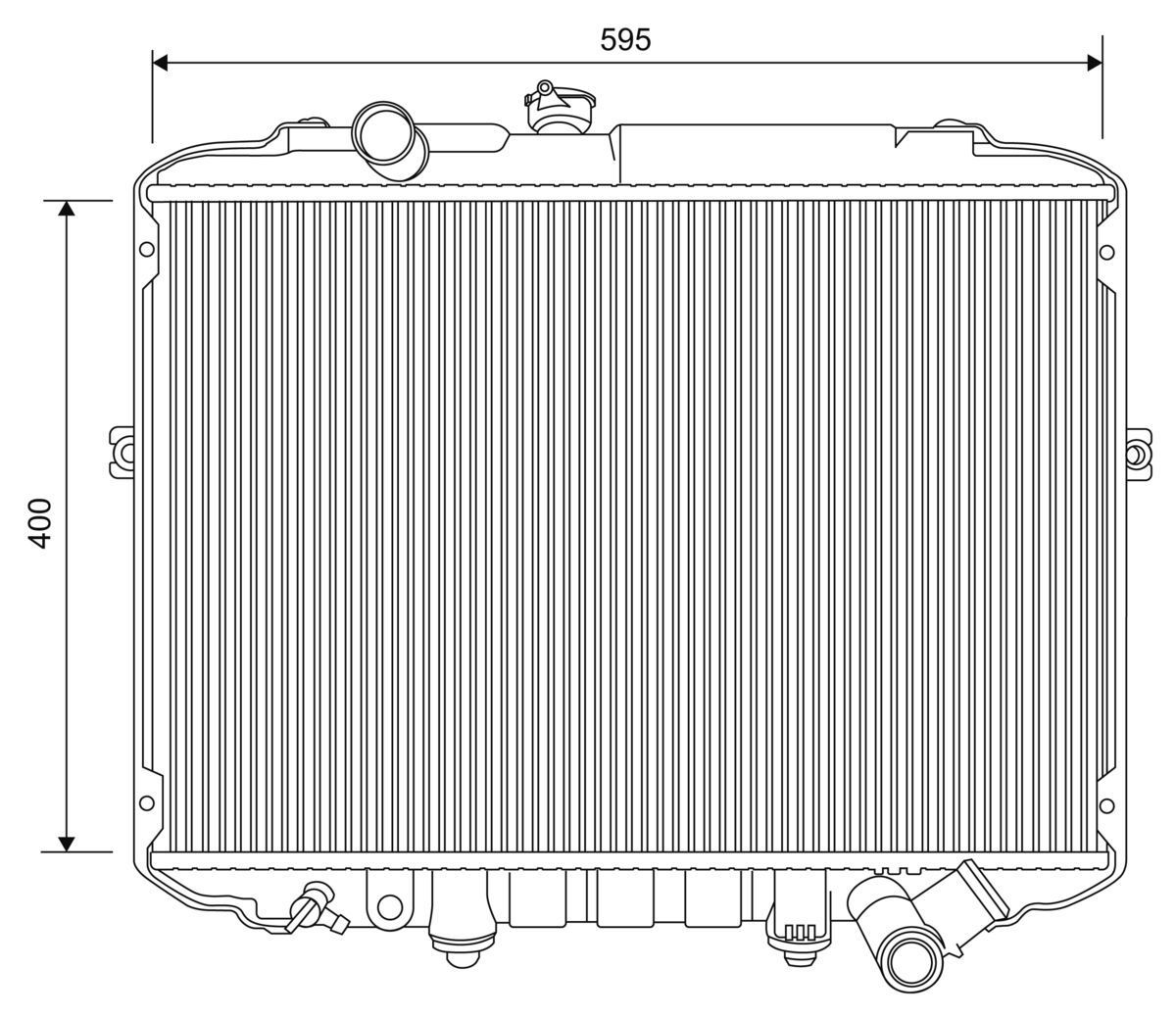 Radiatorius, variklio aušinimas VALEO 701617