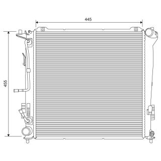 Radiatorius, variklio aušinimas VALEO 701623
