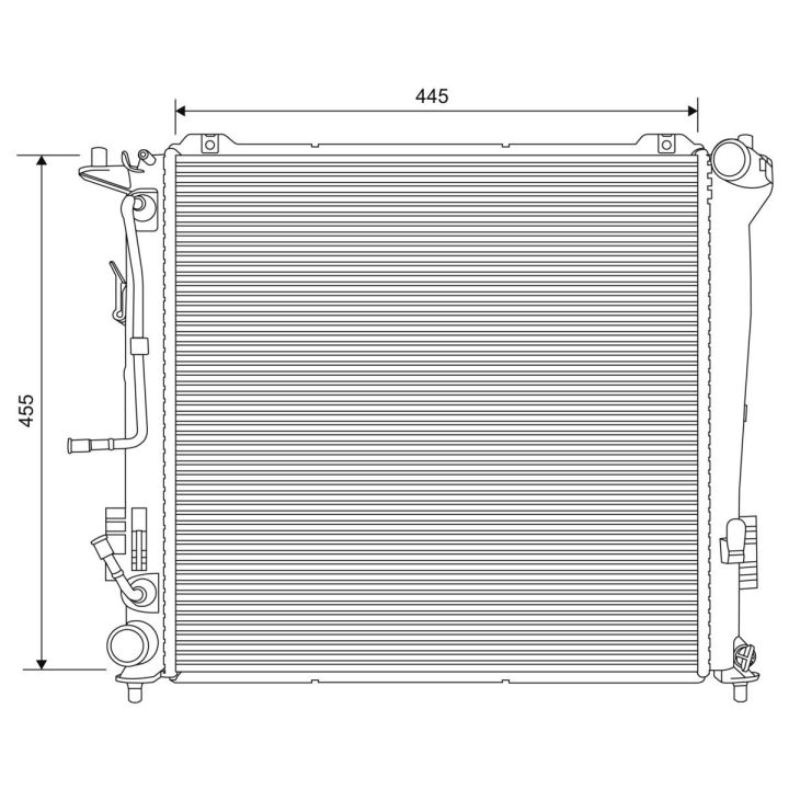 Radiatorius, variklio aušinimas VALEO 701623
