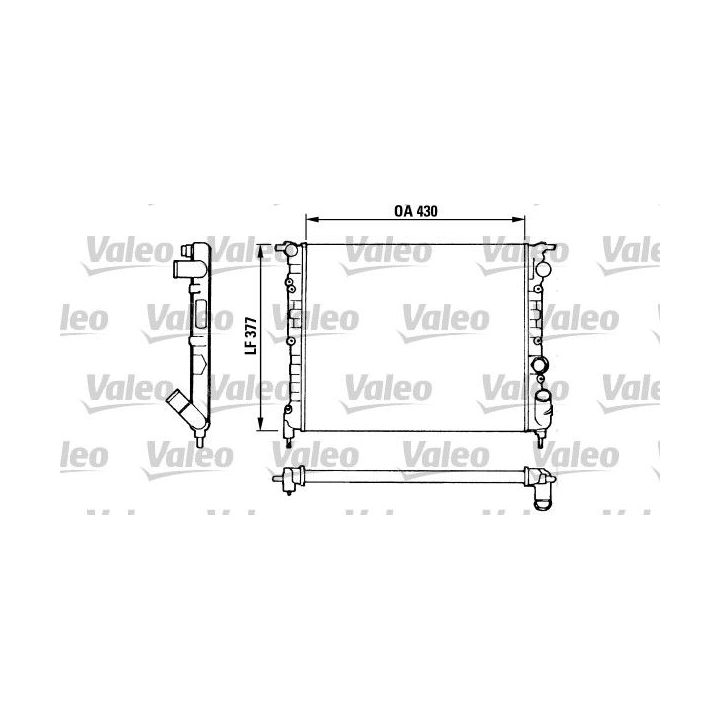 Radiatorius, variklio aušinimas VALEO 883875