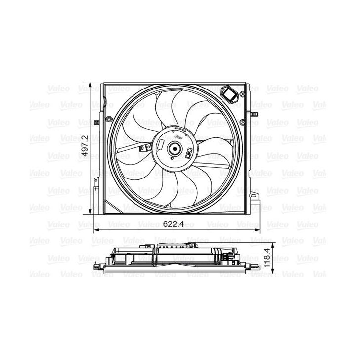 Ventiliatorius, radiatoriaus VALEO 698582