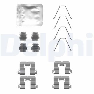 Priedų komplektas, diskinių stabdžių trinkelės DELPHI LX0763