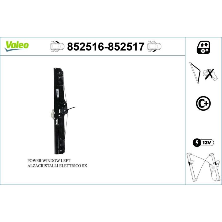 Lango pakėliklis VALEO 852516