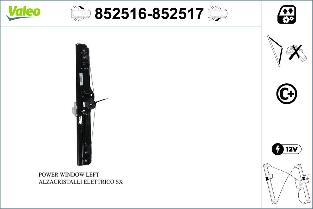 Lango pakėliklis VALEO 852516