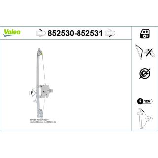 Lango pakėliklis VALEO 852530