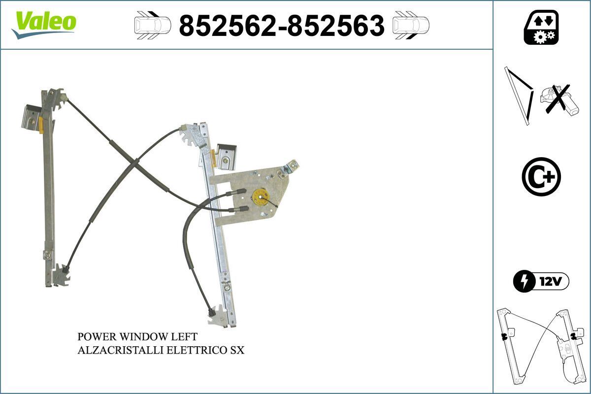 Lango pakėliklis VALEO 852562