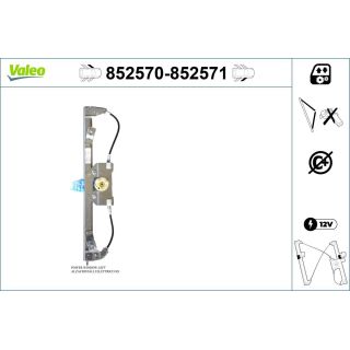 Lango pakėliklis VALEO 852570