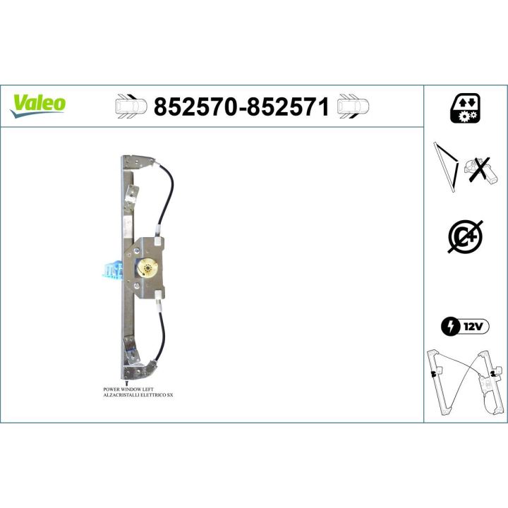 Lango pakėliklis VALEO 852570