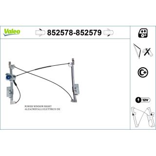 Lango pakėliklis VALEO 852578