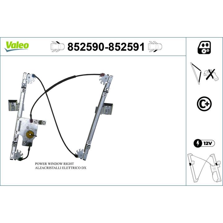 Lango pakėliklis VALEO 852590