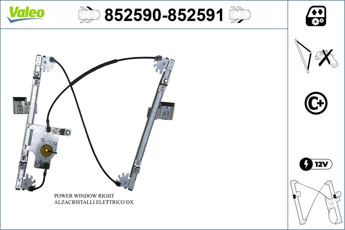 Lango pakėliklis VALEO 852590