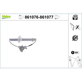 Lango pakėliklis VALEO 861076