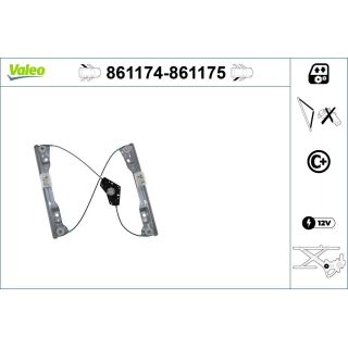 Lango pakėliklis VALEO 861174