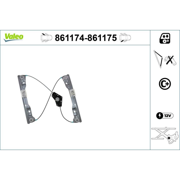 Lango pakėliklis VALEO 861174