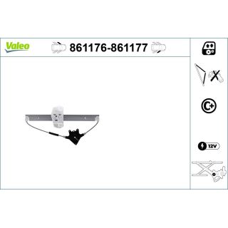 Lango pakėliklis VALEO 861176