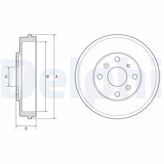 Stabdžių būgnas DELPHI BF649