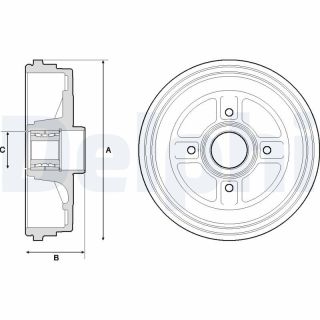 Stabdžių būgnas DELPHI BFR496