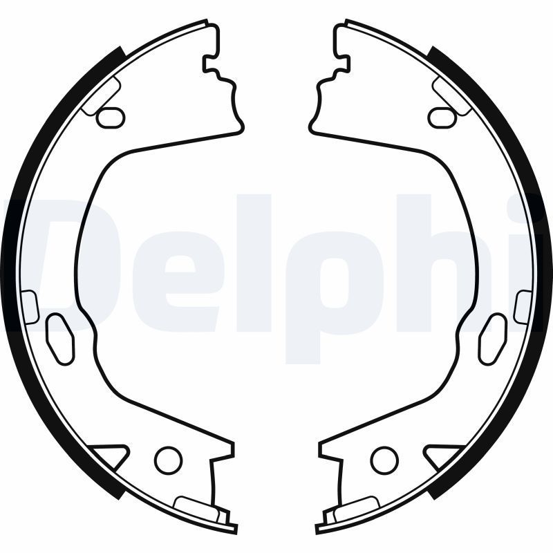 Stabdžių trinkelių komplektas, stovėjimo stabdis DELPHI LS2153