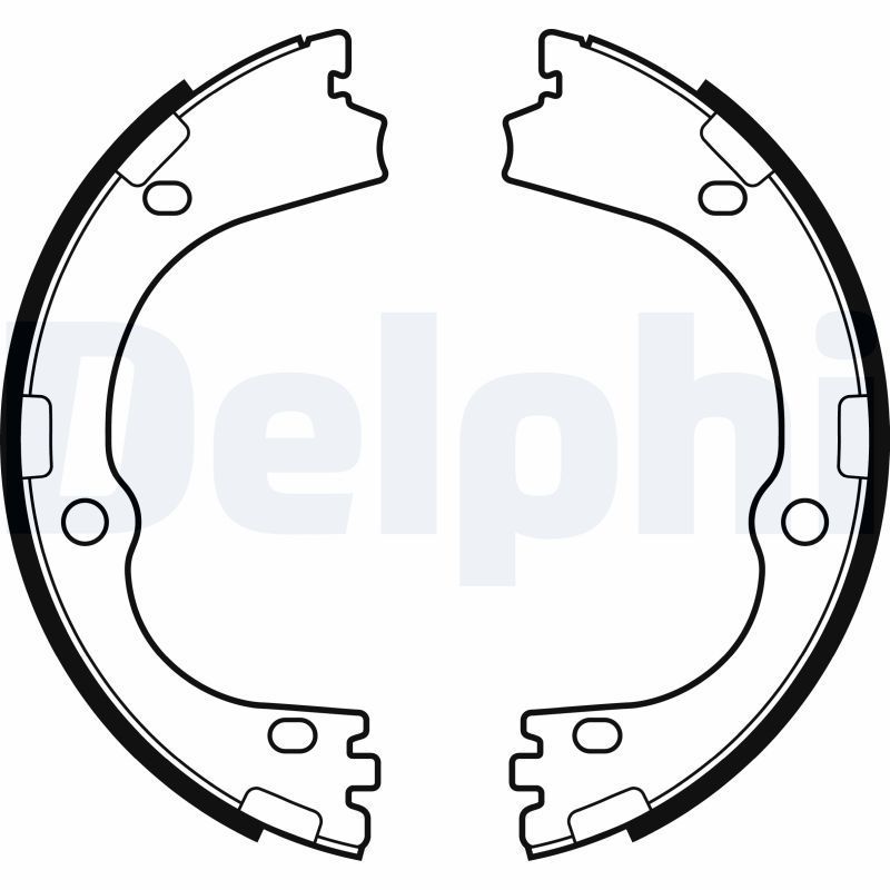 Stabdžių trinkelių komplektas, stovėjimo stabdis DELPHI LS2166