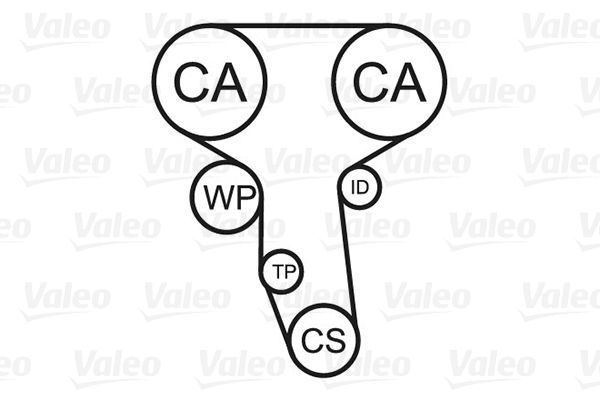 Vandens siurblio ir paskirstymo diržo komplektas VALEO 614631