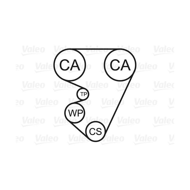 Vandens siurblio ir paskirstymo diržo komplektas VALEO 614633