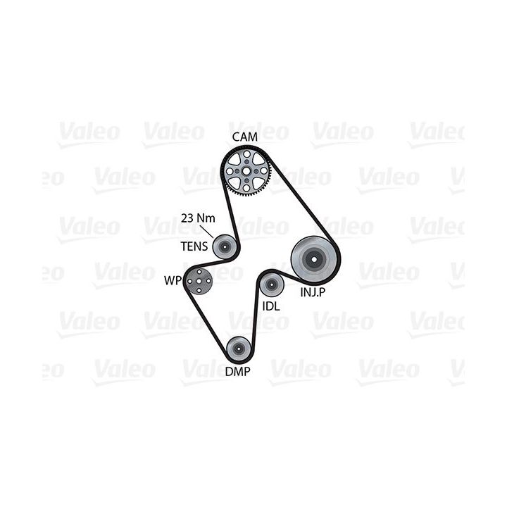 Vandens siurblio ir paskirstymo diržo komplektas VALEO 614656