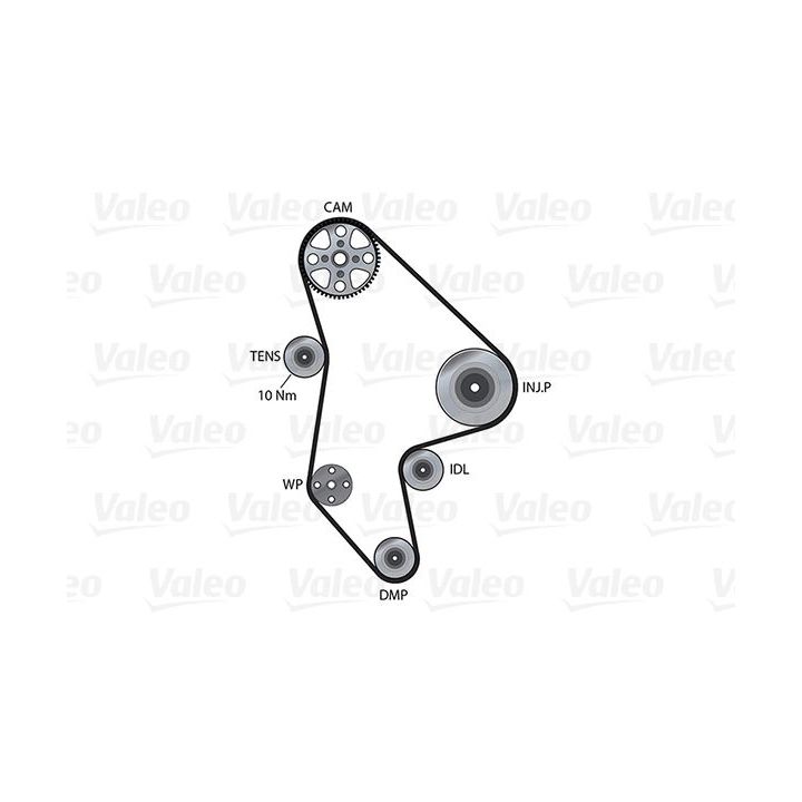 Vandens siurblio ir paskirstymo diržo komplektas VALEO 614657