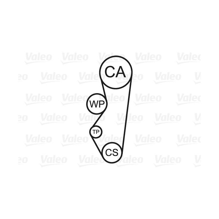 Vandens siurblio ir paskirstymo diržo komplektas VALEO 614670