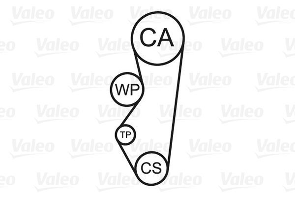 Vandens siurblio ir paskirstymo diržo komplektas VALEO 614670