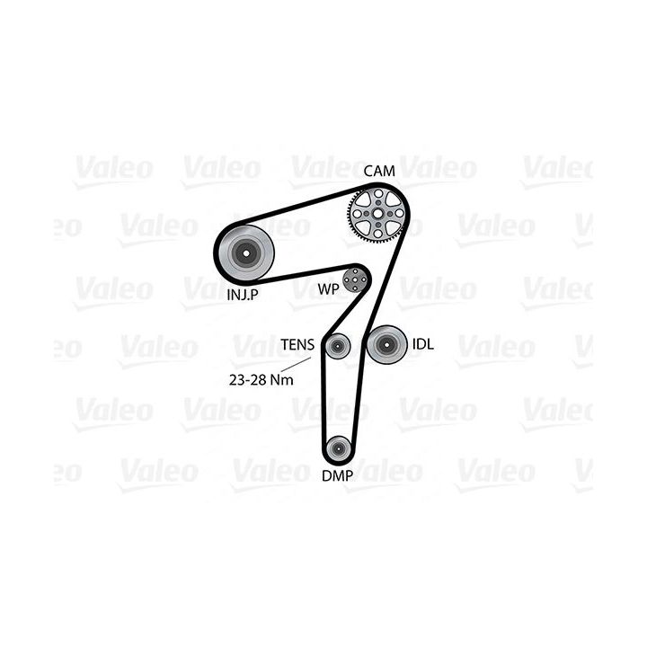 Vandens siurblio ir paskirstymo diržo komplektas VALEO 614683