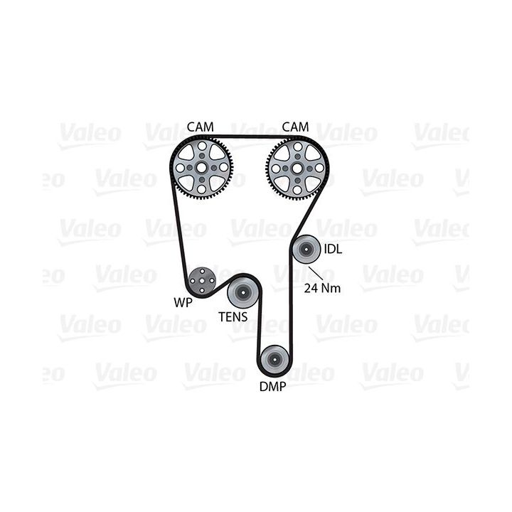 Vandens siurblio ir paskirstymo diržo komplektas VALEO 614686