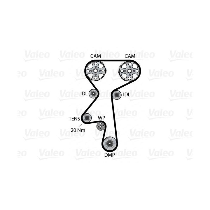 Vandens siurblio ir paskirstymo diržo komplektas VALEO 614689