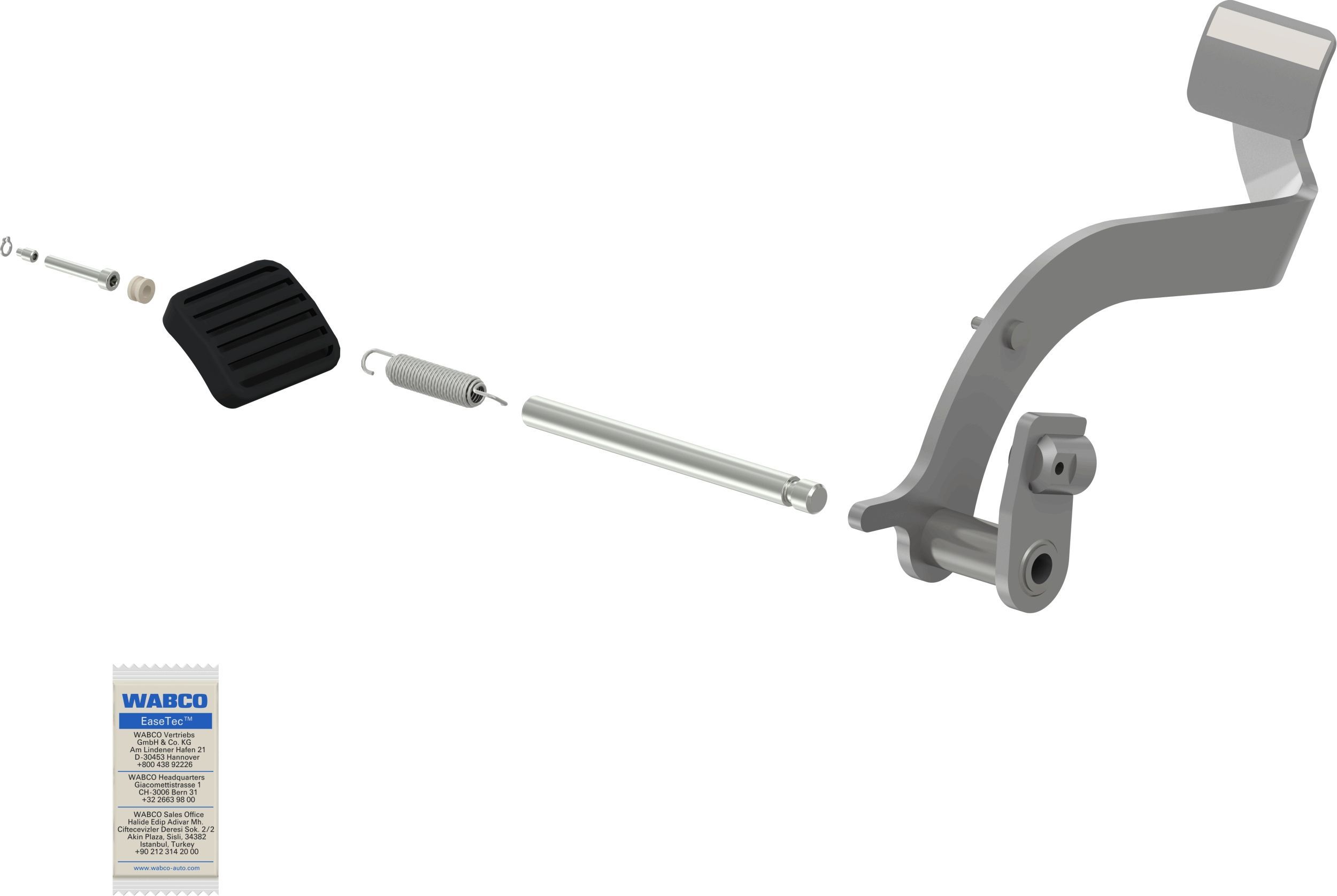 Remonto komplektas, darbino stabdžio vožtuvas WABCO 9650019272