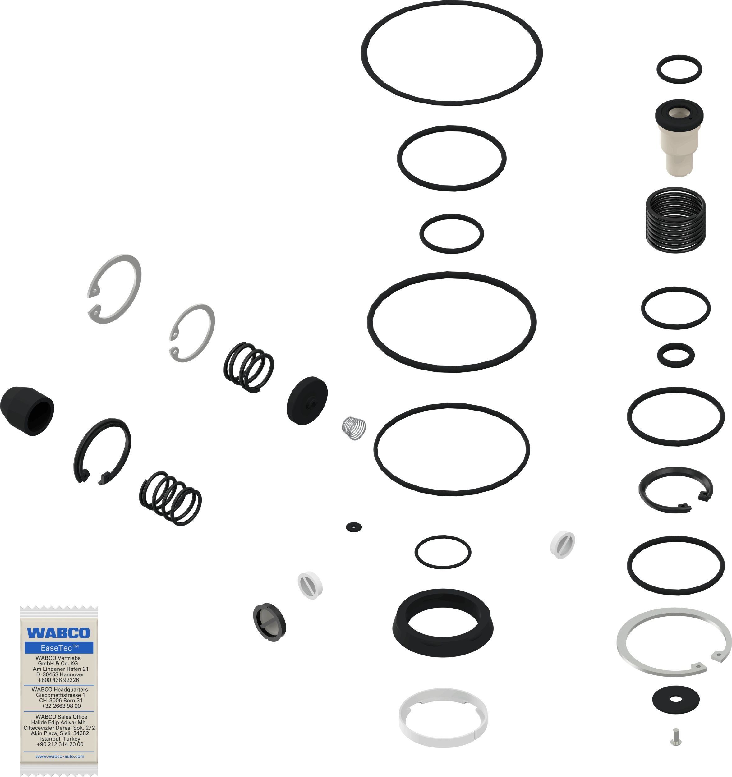 Remonto komplektas, darbino stabdžio vožtuvas WABCO 9710020042