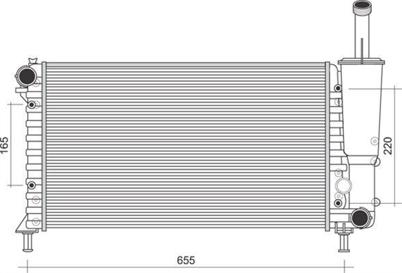 Radiatorius, variklio aušinimas MAGNETI MARELLI 350213892000