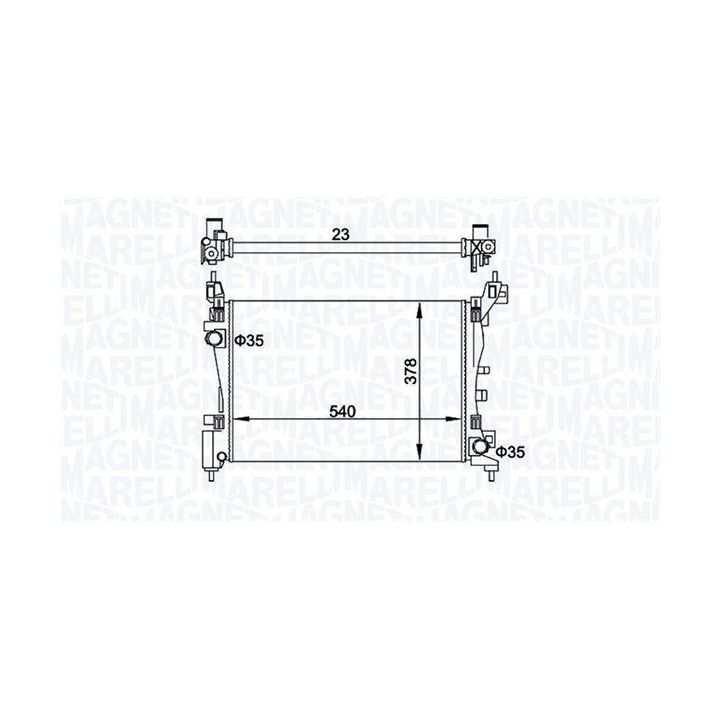 Radiatorius, variklio aušinimas MAGNETI MARELLI 350213899000