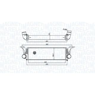 Tarpinis suslėgto oro aušintuvas, kompresorius MAGNETI MARELLI 351319205500