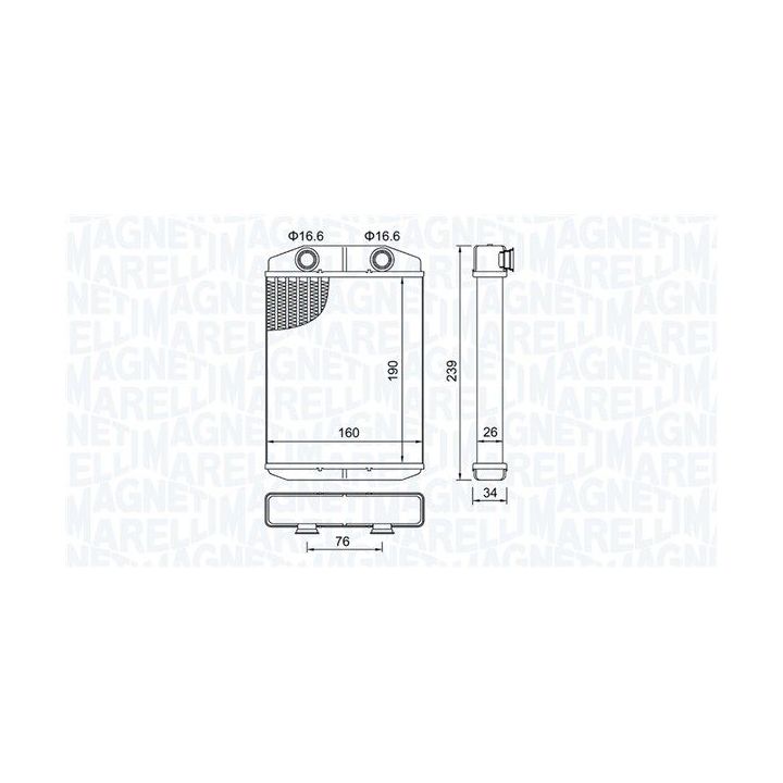 šilumokaitis, salono šildymas MAGNETI MARELLI 350218507000