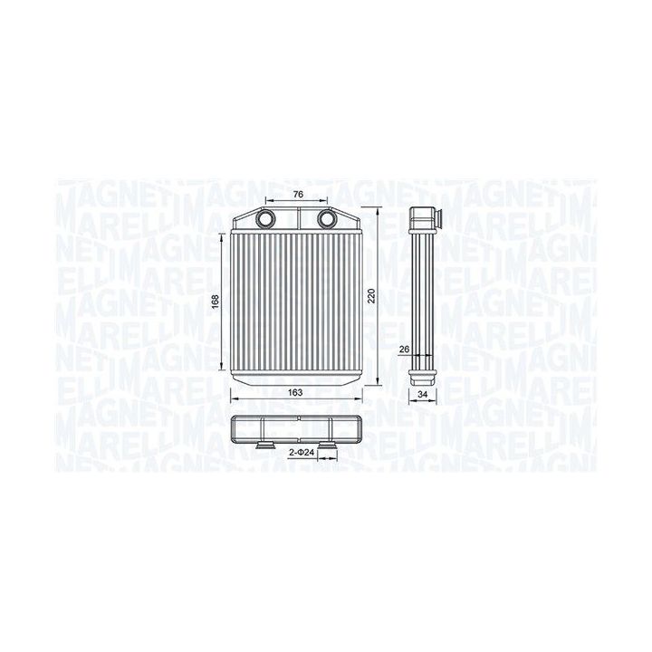 šilumokaitis, salono šildymas MAGNETI MARELLI 350218516000