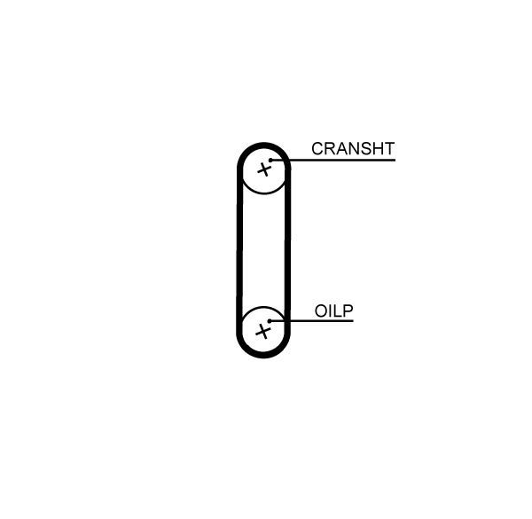 Paskirstymo diržas GATES T374HOB