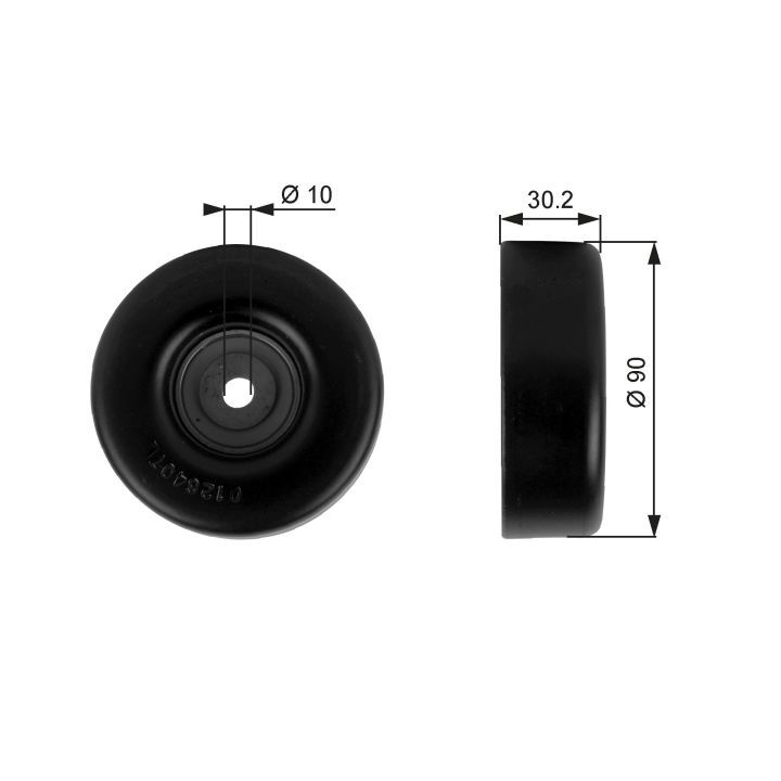 Kreipiantysis skriemulys, V formos rumbuotas diržas GATES T38042