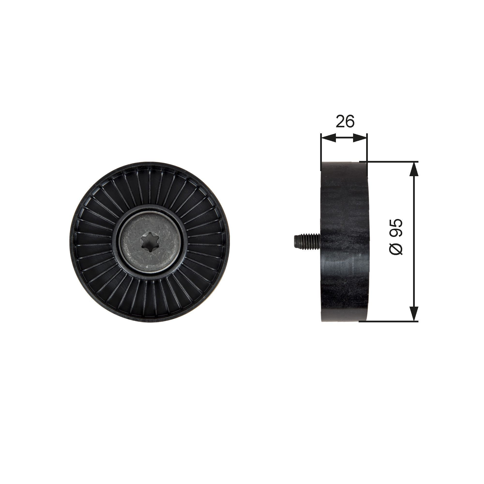 Kreipiantysis skriemulys, V formos rumbuotas diržas GATES T39247