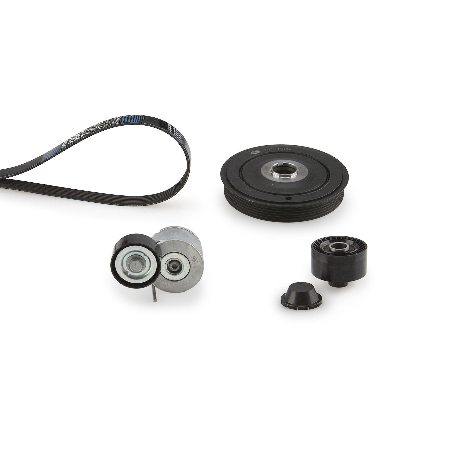 V formos rumbuotas diržas, komplektas GATES K296PK1708