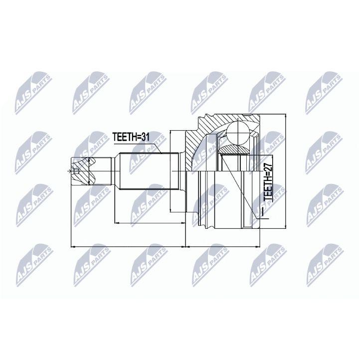 Jungčių komplektas, kardaninis velenas NTY NPZ-RE-041