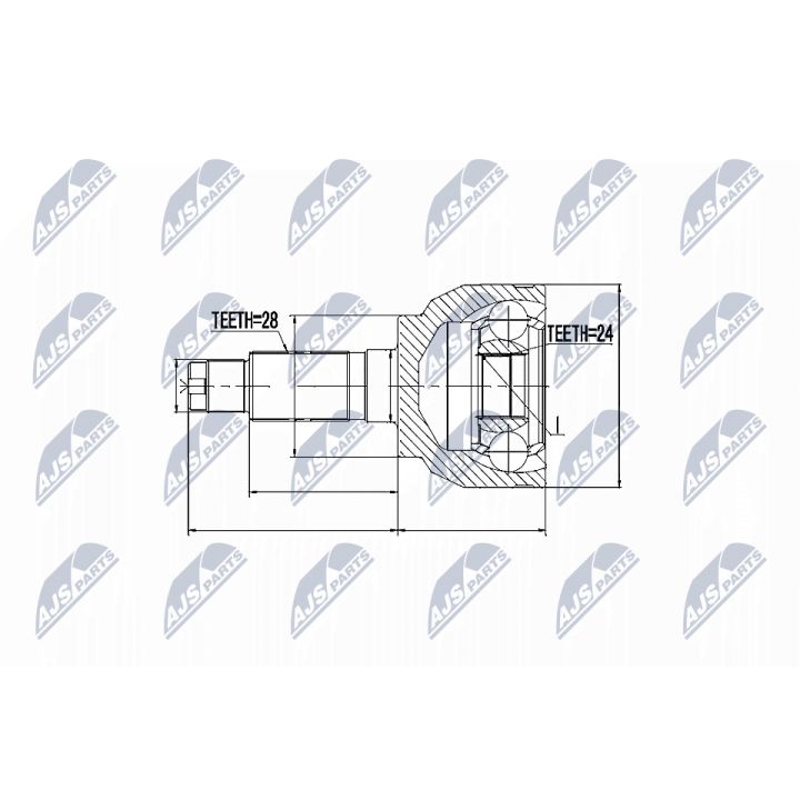 Jungčių komplektas, kardaninis velenas NTY NPZ-MZ-046
