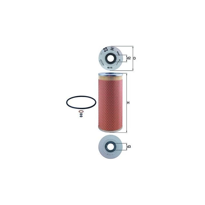 Alyvos filtras KNECHT OX 72D