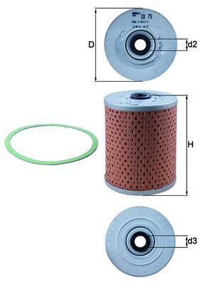 Alyvos filtras KNECHT OX 79D