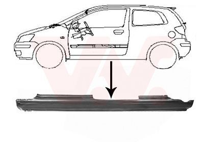 Slenksčio skardelė VAN WEZEL 8251103