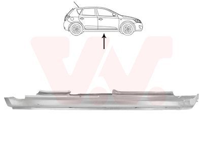 Slenksčio skardelė VAN WEZEL 8353104